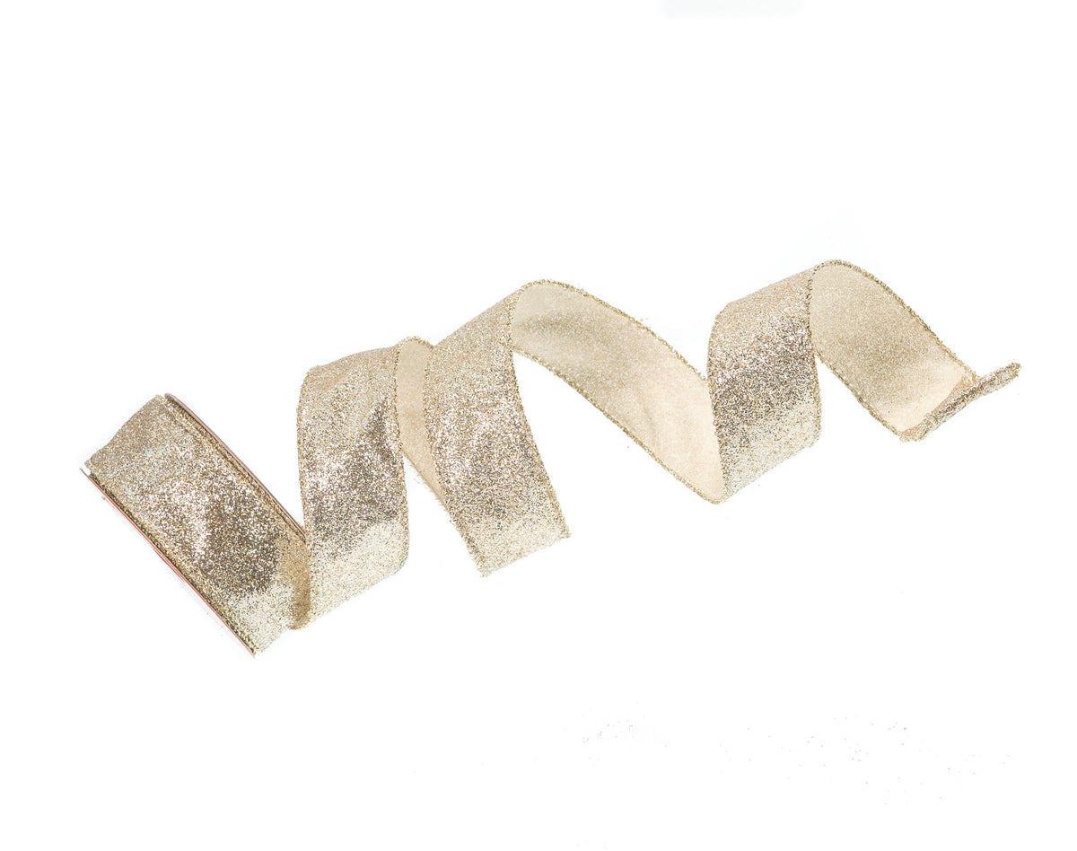Juego de 3 cintas con purpurina dorada y plateada de 1,5" x 10 yardas