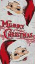 Cinta de 4" X 10YD con Papá Noel y Feliz Navidad