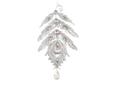 8" Feather Ornament With Jewels Set Of 6