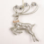 5" Champagne Deer Ornament With Jewels Set Of 6