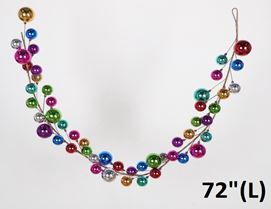 6 FT X 7 Shiny Multicolor Ball Garland