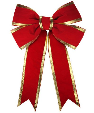 6 FT X 7.5 FT Red & Gold Bow