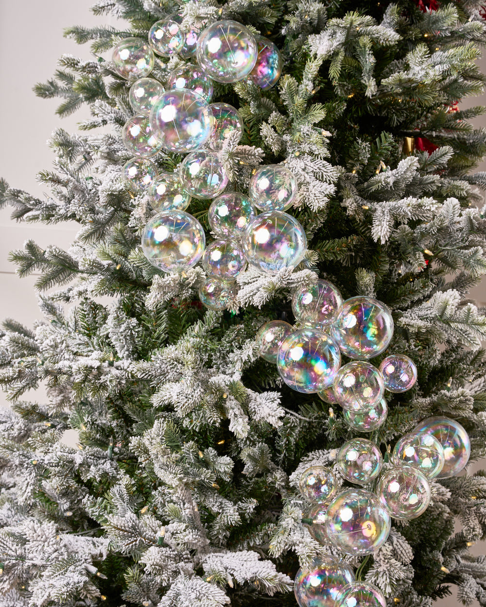 4 FT Clear Iridescent Ball Garland