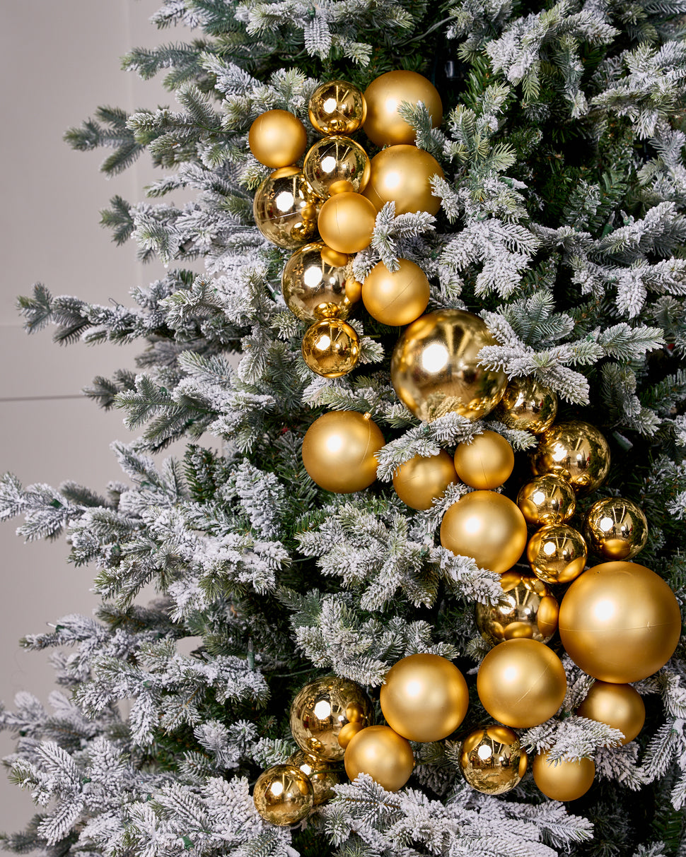 Outdoor Christmas Tree Lighted Garland - Christmas Ball Garland