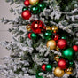 4 FT Red, Gold, & Green Shiny & Matte Ball Garland