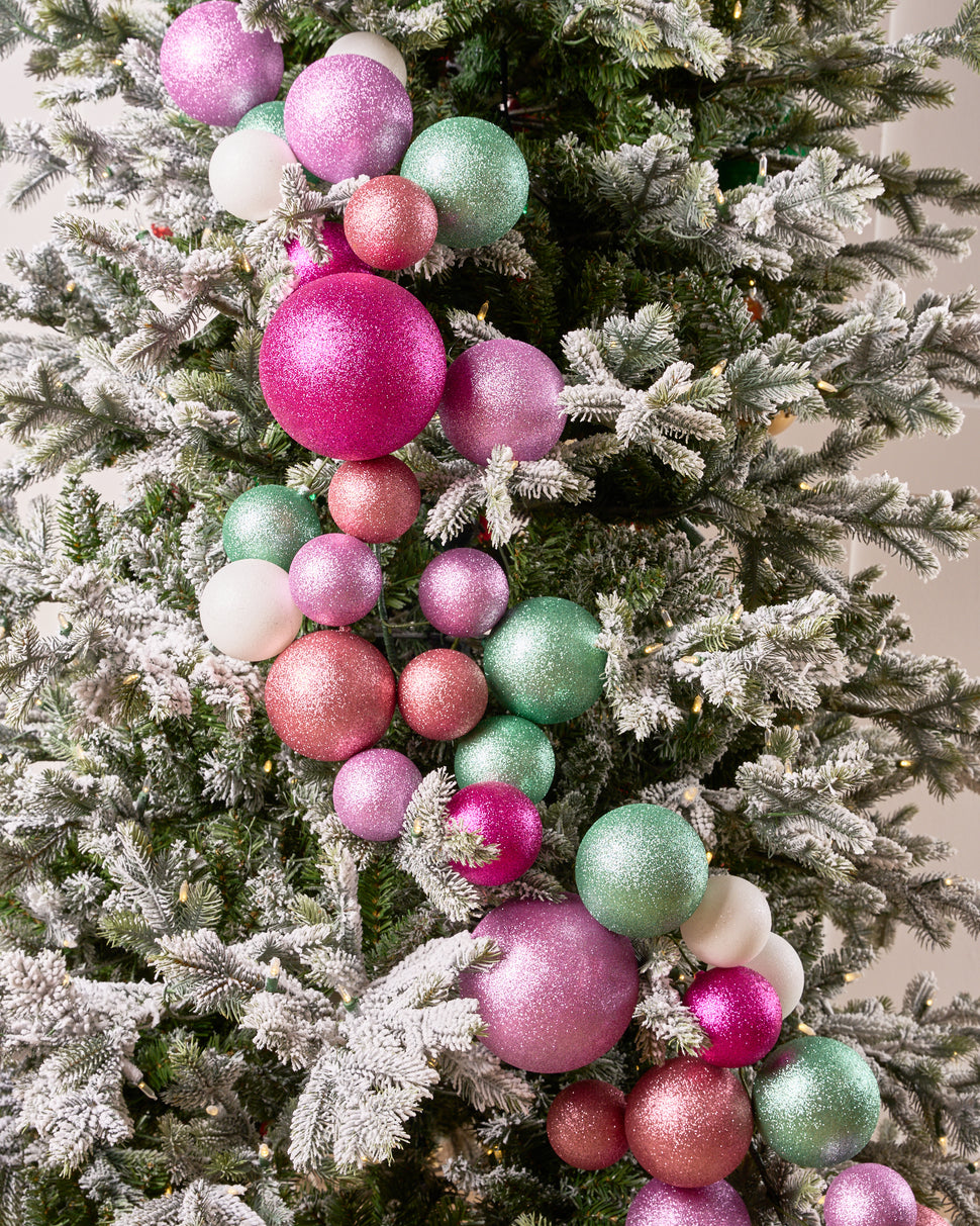 Outdoor Christmas Tree Lighted Garland - Christmas Ball Garland