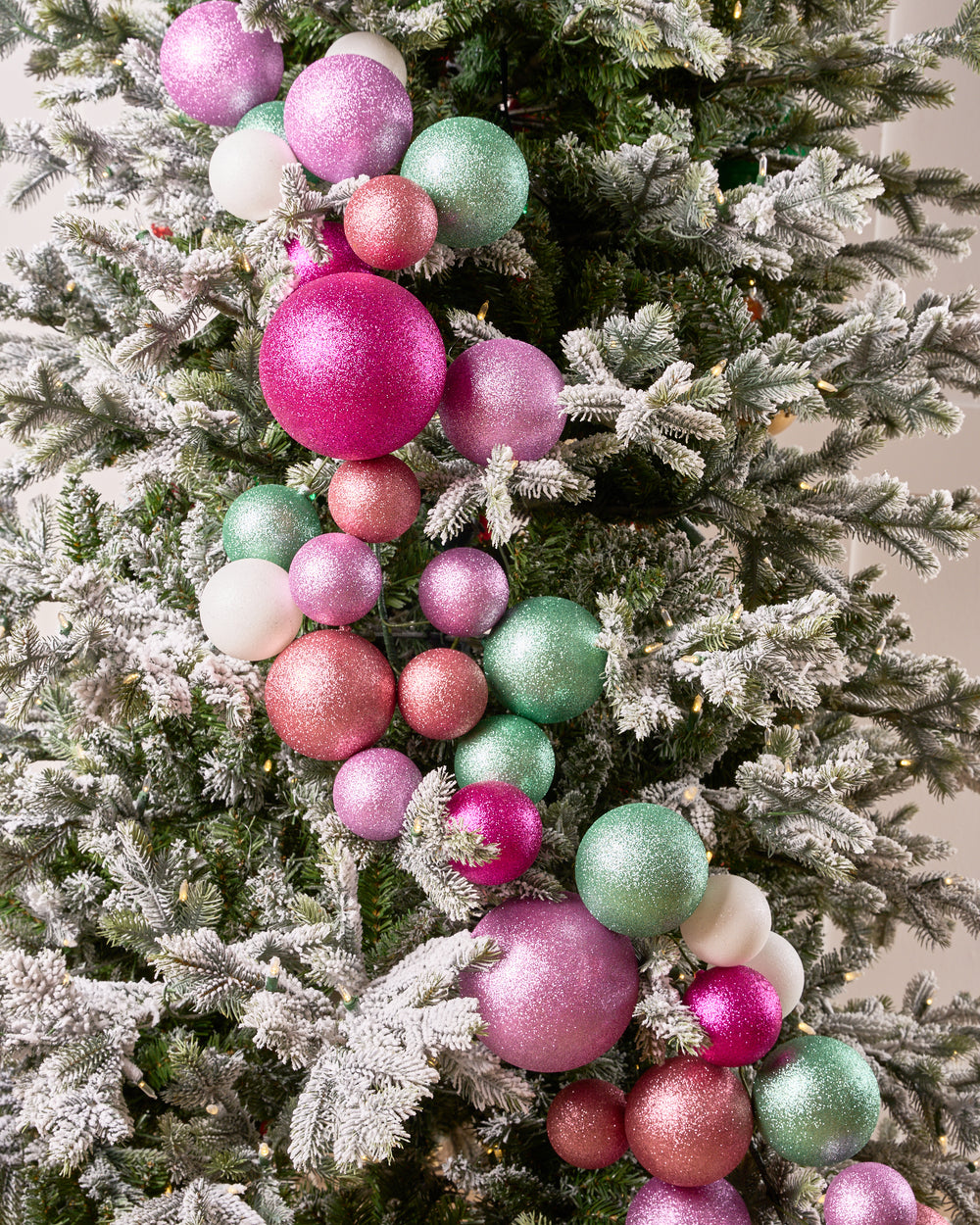 4 FT Multicolor Glitter Ball Garland
