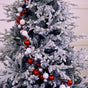 6 FT Red & White Ball Garland