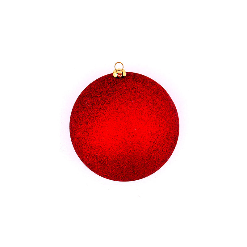 5" Glitter Ball Ornament Set Of 12