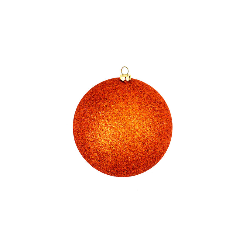 5" Glitter Ball Ornament Set Of 12