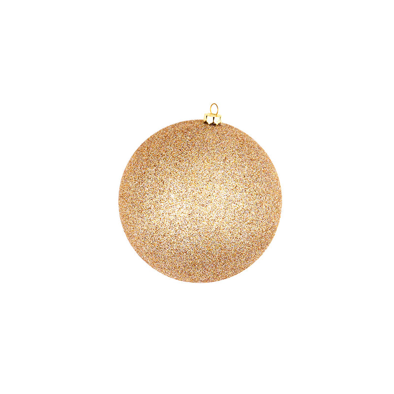 5" Glitter Ball Ornament Set Of 12