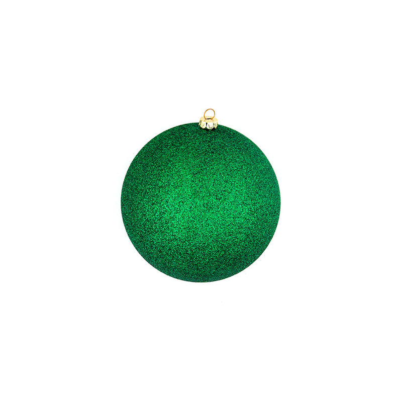 5" Glitter Ball Ornament Set Of 12