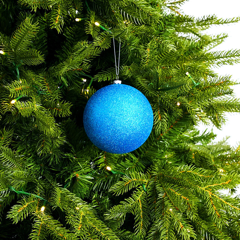 5" Glitter Ball Ornament Set Of 12