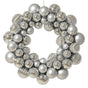 15" Silver Shiny & Matte Shatterproof Ball Wreath