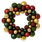 15" Multicolor Shiny & Matte Shatterproof Ball Wreath