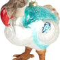 5" Dodo Blue Bird Glass Ornament Set Of 6