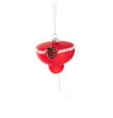4" Red Martini Glass Ornament Set Of 6