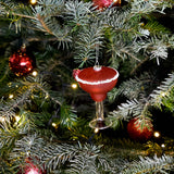 4" Red Martini Glass Ornament Set Of 6