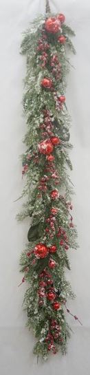 5 FT Frosted Pine Berry Garland
