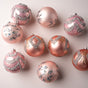5" Blush Pink Jewel Ball Ornaments Assorted Set of 9