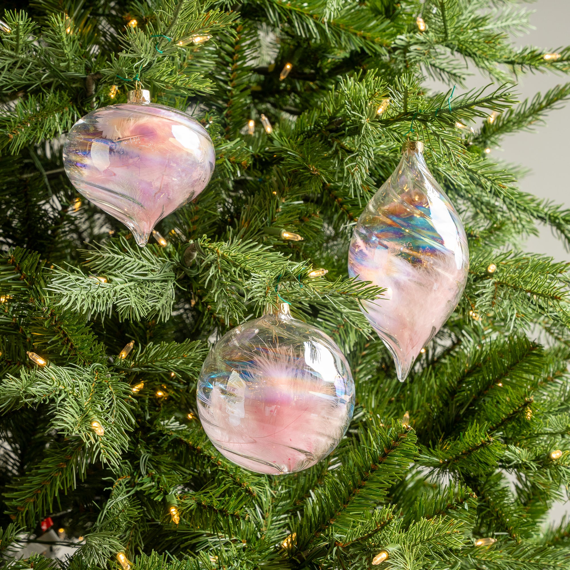 Pink Velvet Glitter Swirl Glass Ball Ornament | Fancy Face Designs