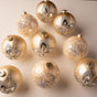 5" Ivory Jewel Ball Ornaments Assorted Set of 9