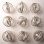 5" Celline Clear & Pearled Ball Ornament Set of 9