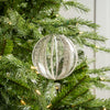 5" Clear Celline Pearled Ball Ornament Set Of 9