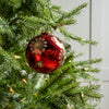 5" Red Jewel & Glitter Snowflake Ball Ornament Set Of 9