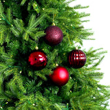 4" Shiny, Matte & Glitter Shatterproof Ball Ornament Assorted Set Of 24