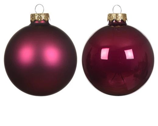 4" Shiny & Matte Shatterproof Ball Ornament Set Of 24