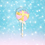 28" Pink & Gold Swirl Lollipop Pick With Blue Icing Set of 2