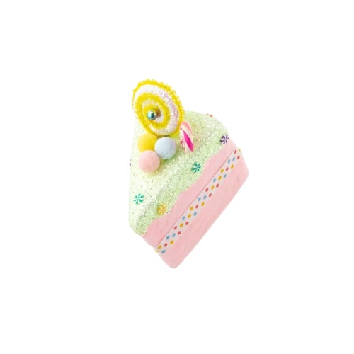 Juego de 6 adornos de rebanadas de pastel pastel de 6"