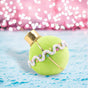 8" Pastel Green Christmas Bauble Set Of 2