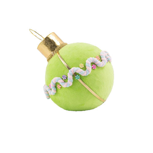 8" Pastel Green Christmas Ball Set Of 2
