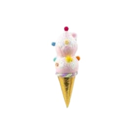Juego de 6 helados de goma de mascar con doble cucharada de 9"