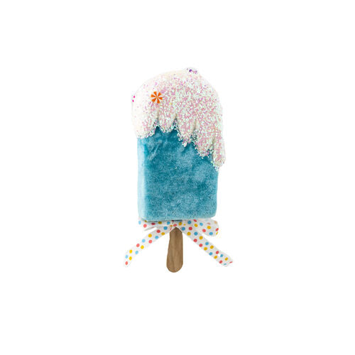 Juego de 6 helados azules y blancos de 6"