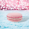Juego de 6 macarrones rosa pastel de 4"