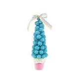 Juego de 2 árboles de galletas de merengue azul de 15"