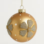 5" Gold Glass Ball Ornament Set Of 9