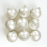 5" Cellini Beaded Glass Ball Ornament Set Of 9