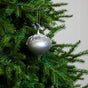 4" Silver Beaded Glass Onion Ornament Set Of 12
