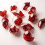 4" Red Glitter Ornaments Filled With Red Beads Assorted Set Of 12