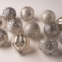 3" Glass Pewter Assorted Ball Set Of 12