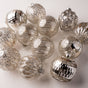 4" Pewter Glass Ball Ornament Assorted Set Of 12