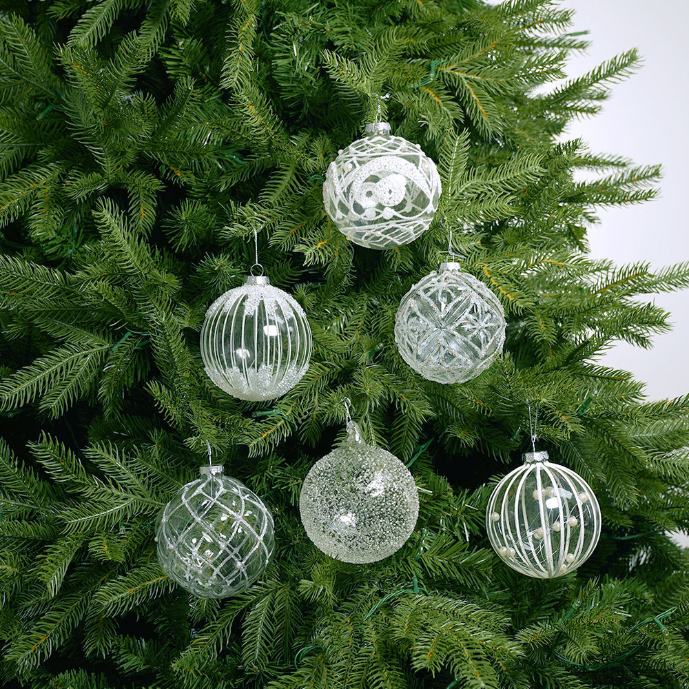 4" Crystal Decorative Ornaments Assorted Set Of 12