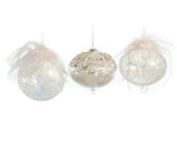 5" Crystal Decorative Feather Ornament Assorted Set Of 9