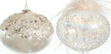 5" Crystal Decorative Feather Ornament Assorted Set Of 9