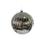 8'' Silver Lattice Ball With Glitter Set Of 4