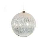 8" Lattice Ball With Glitter Set Of 4